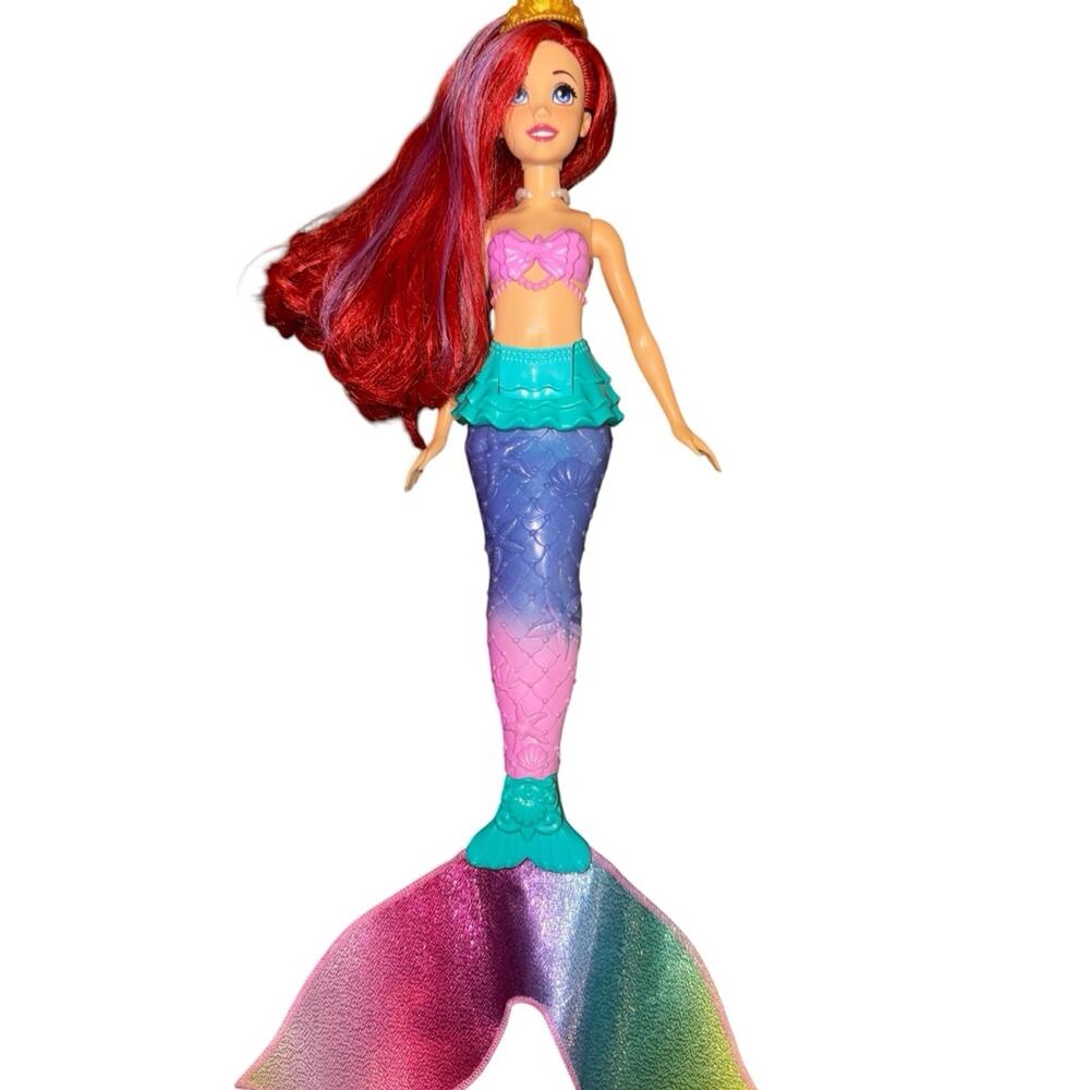 Disney Princess Ariel, Swim & Splash Mermaid Doll with Color-Change Hair & Tail